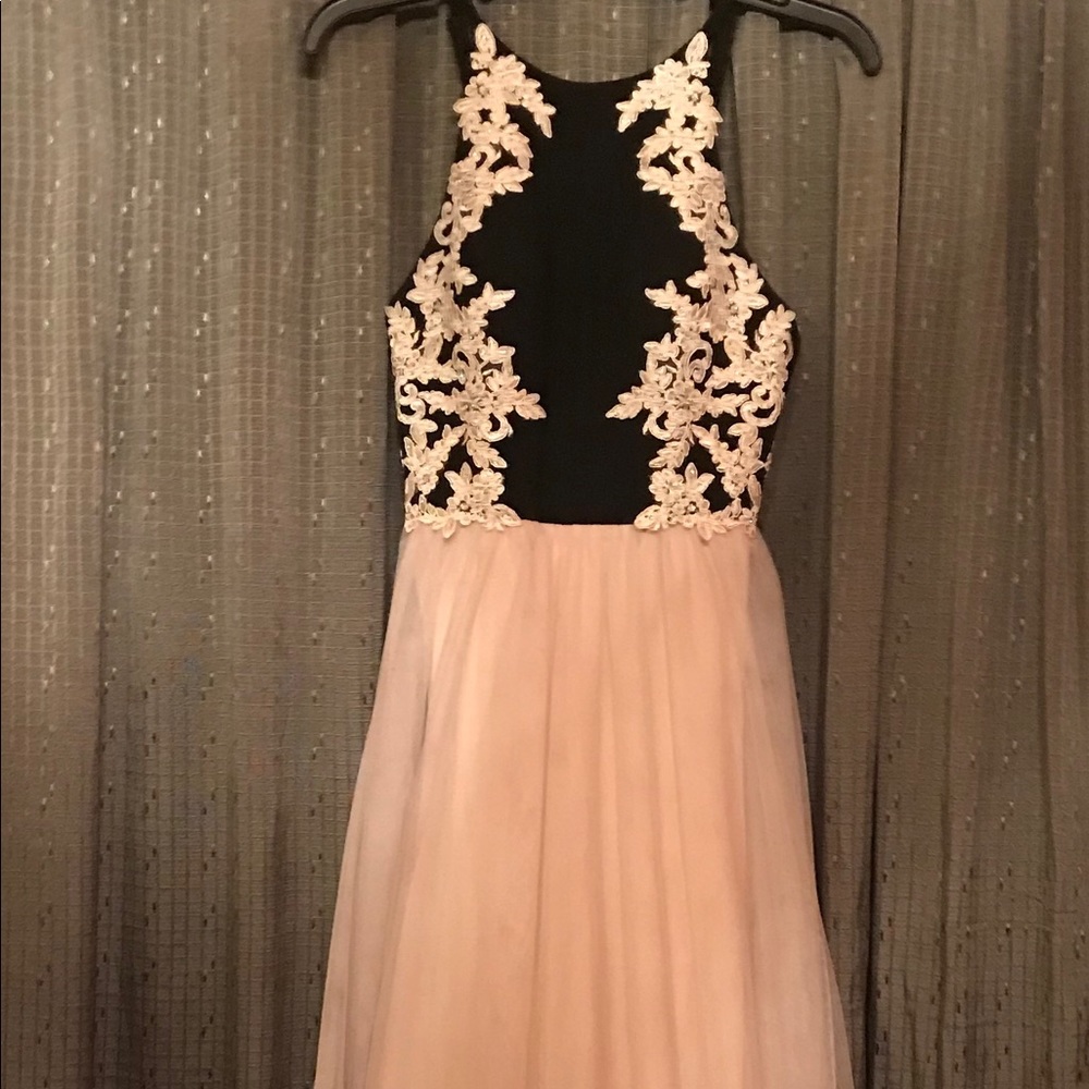 Blondie Nite Prom Dress size 5 Black & Champagne - Picture 2 of 7
